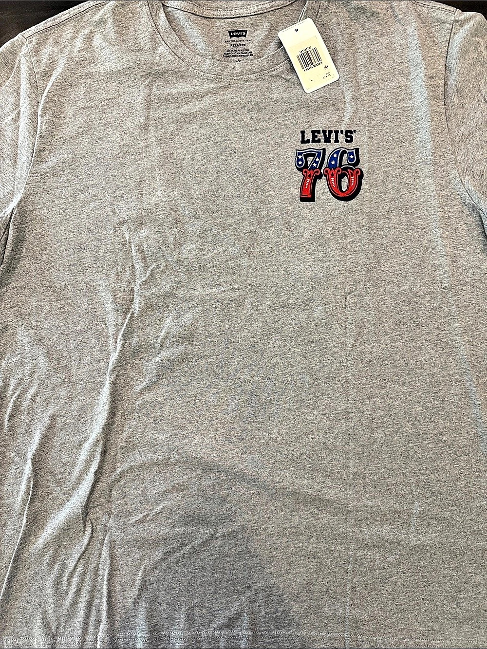 Levi's Tour '76 USA Graphic T-Shirt Gray & Blue